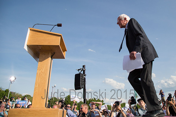 May 2015 - Burlington, Vermont -- Bernie Sanders formally announces his candidacy for U.S. President.