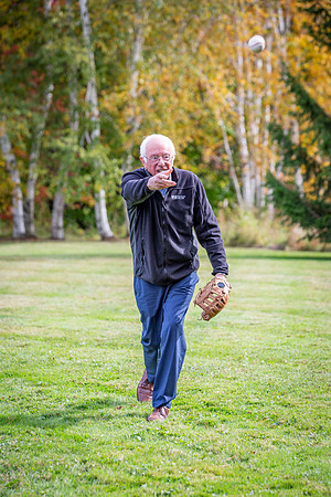 Bernie Sanders during an interview at Burlingotn home, a few weeks after his heart attack. Burlington, VT. October 2019-3