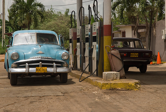 Gas station outside Havana