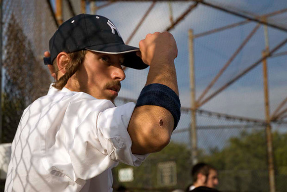 Satmar Yankee Fan (with the light in his eyes and a bruise on his elbow) - September 2007