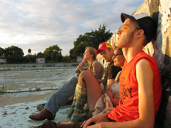 McCarren Pool: Publicity shot for Straight on til Morning (a play by Trish Harnetiaux)